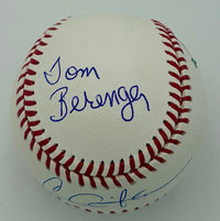 Major League Stars Charlie Sheen, Tom Berenger, & Corbin Bernsen Autographed Rawlings Official Baseball -  Beckett COA (Copy)