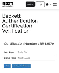 Annie Murphy signed Funko # 1229 "Schitts Creek" - Beckett