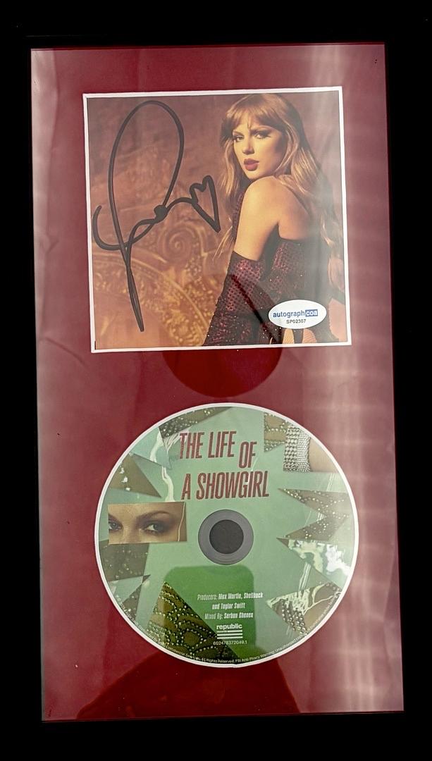 Taylor Swift Custom Framed & Signed CD Insert (The Life if a Showgirl) Photo #1 - ACOA COA