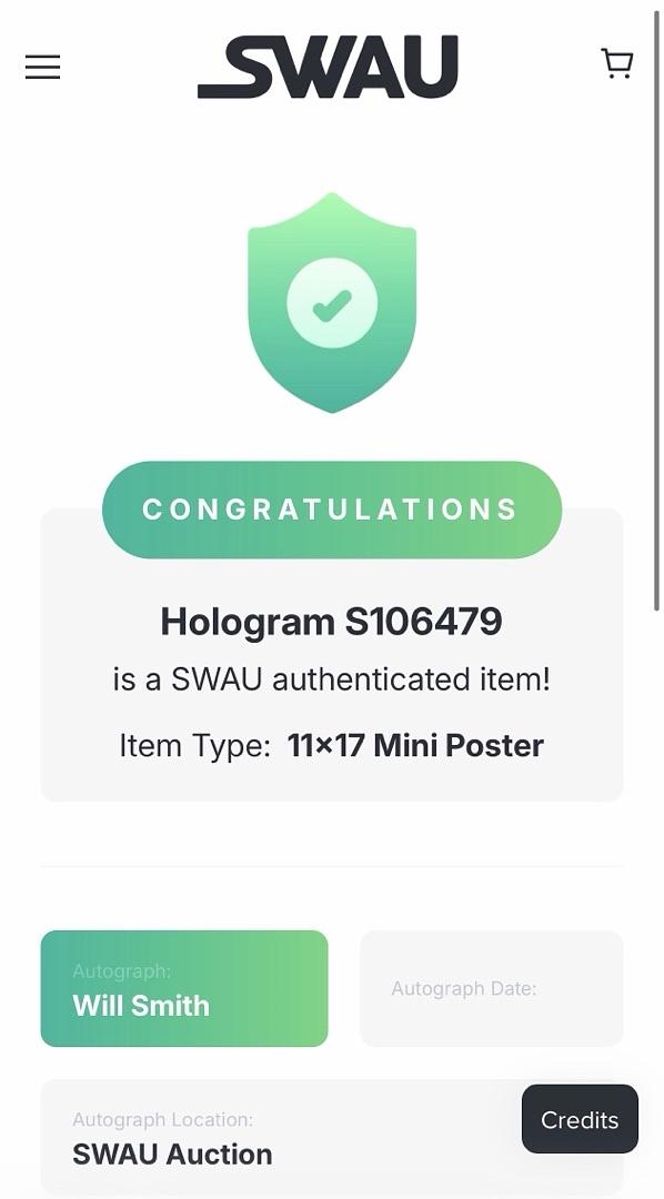 Will Smith Signed Signed 11x17 Photo (Suicide Squad) - SWAU COA