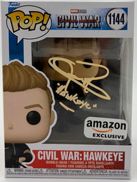 Jeremy Renner Signed "Hawkeye" Funko #1144 (Civil War) w/character name - JSA COA