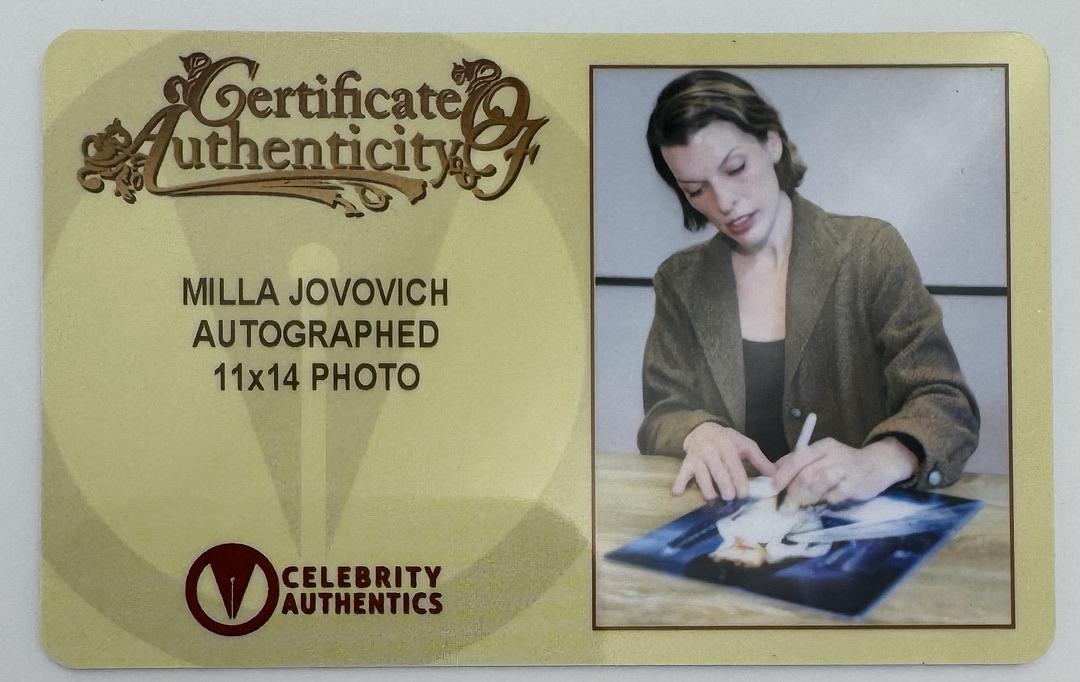 Milla Jovovich Signed 11x14 Photo (Ultraviolet) - Celebrity Authentics
