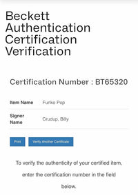 Billy Crudup signed "Dr. Manhatten" Funko #1888 (Watchmen) - Beckett COA