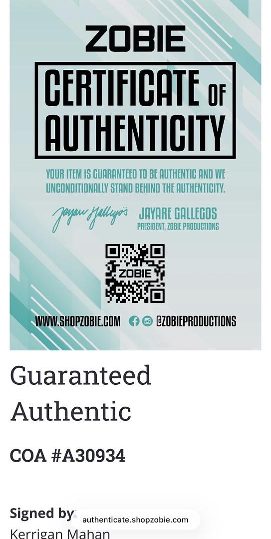 Kerrigan Mahan signed 8x10 (Power Rangers) - Zobie Productions COA