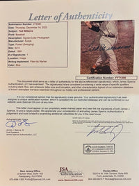 Ted Williams (Red Sox) signed 8x10 - JSA COA