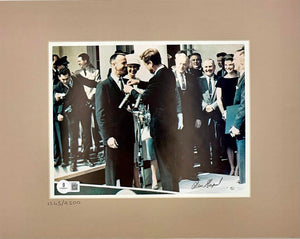 Alan Shepard signed 11x14 limited edition print (1543/2500) receiving Distinguished Flying Medal - Beckett COA and full LOA