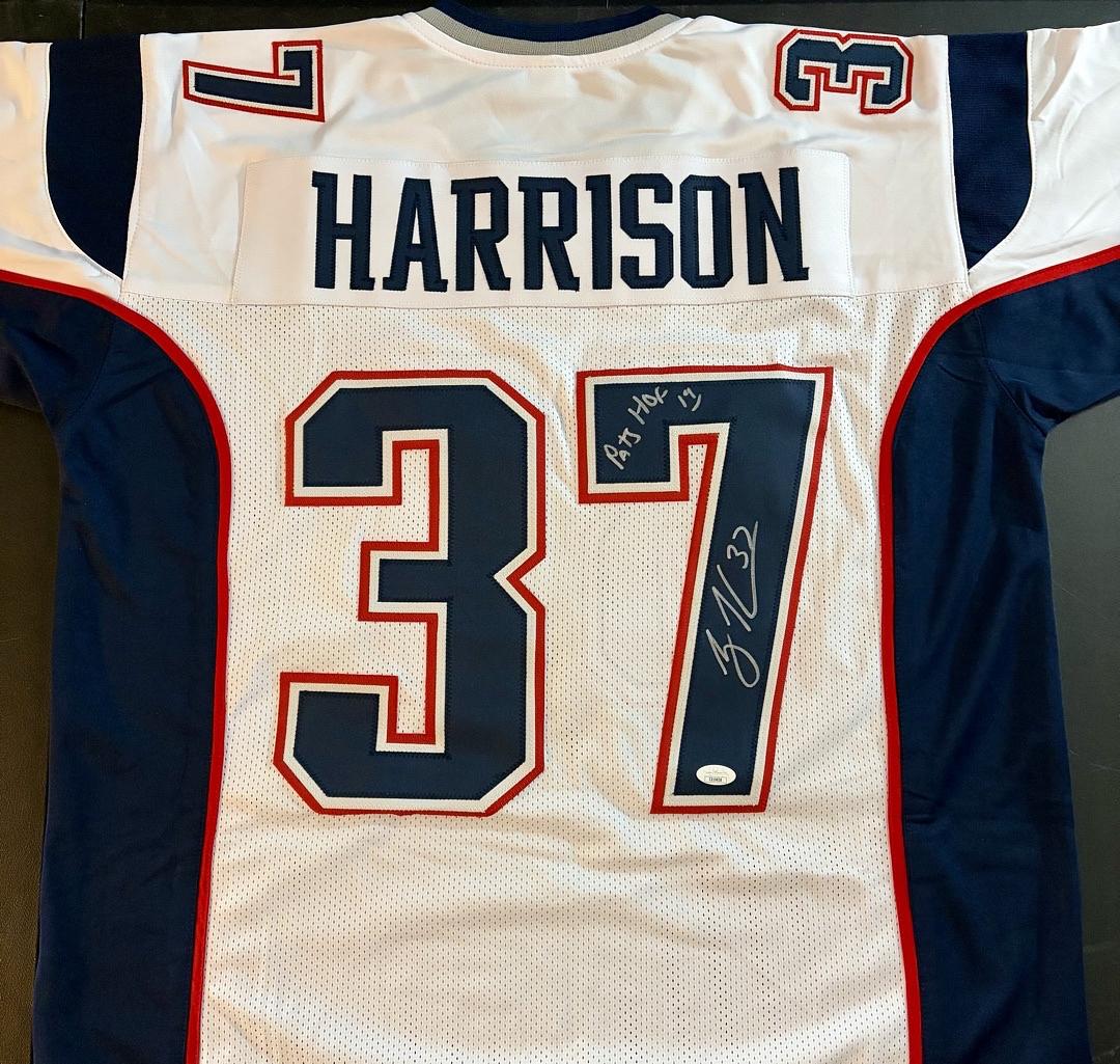 Rodney Harrison signed Patriots jersey w/inscription - JSA COA
