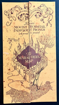 Daniel Radcliffe Signed 13x19 Marauders Map (Harry Potter) - Beckett COA