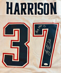 Rodney Harrison signed Patriots jersey w/inscription - JSA COA