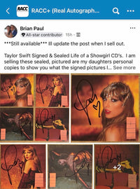 Taylor Swift signed CD Insert "Life of a Showgirl"