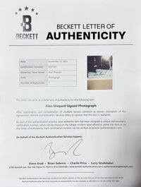 Alan Shepard signed 11x14 limited edition print (1543/2500) receiving Distinguished Flying Medal - Beckett COA and full LOA