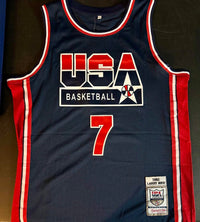 Larry Bird Signed Mitchell & Ness signed Team USA Jersey -  JSA COA