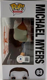 Nick Castle Signed Funko Pop #03 "Michael Myers" (Halloween) w/inscription - Beckett COA