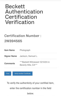 Samuel L. Jackson signed 11x14 (Pulp Fiction) - Beckett COA