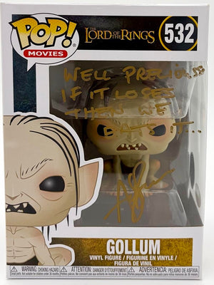 Andy Serkis Signed Funko Pop #532 "Gollum" w/quote (LOTR) - JSA COA