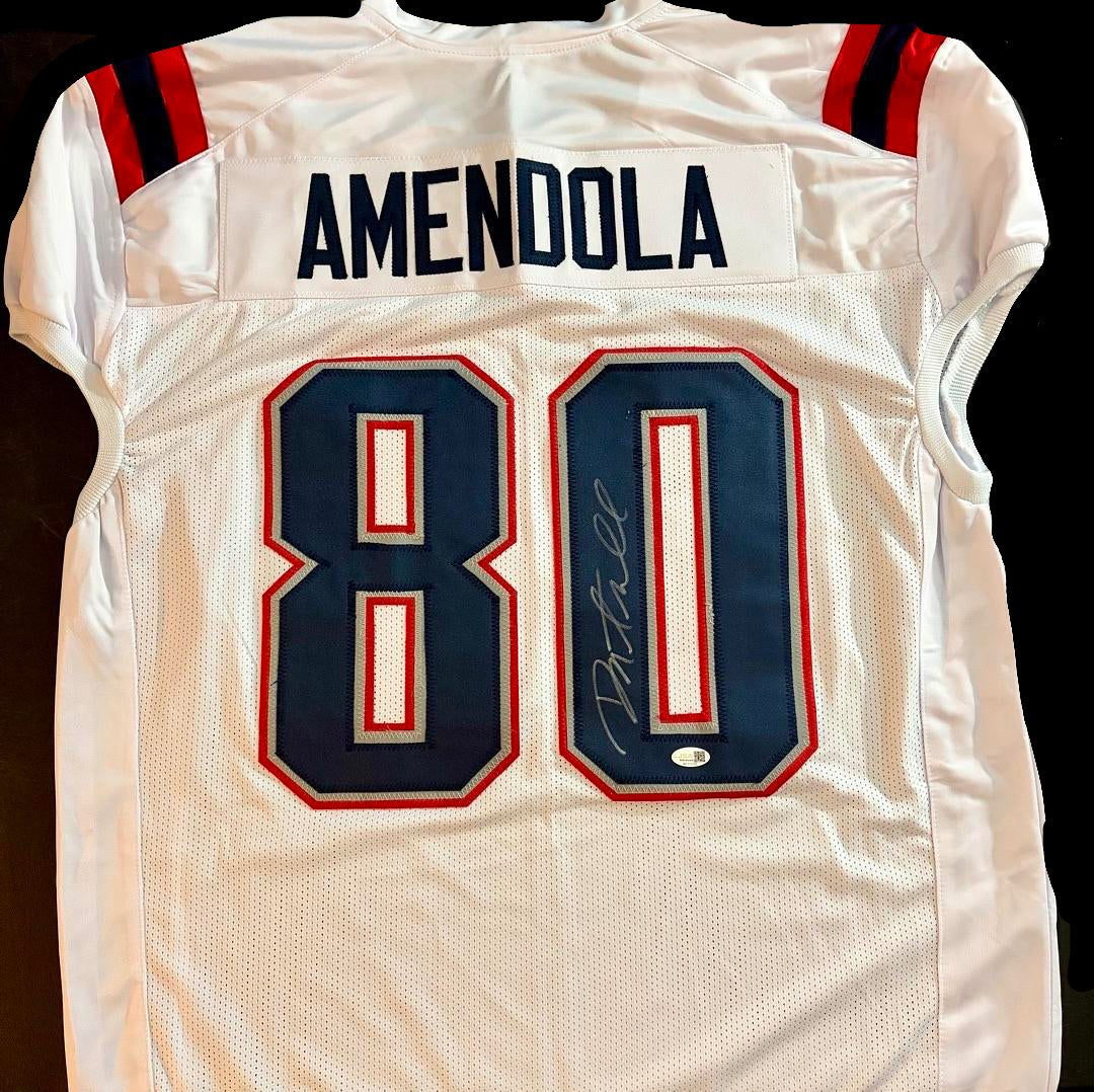 Danny Amendola Signed Custom White Patriots Jersey  - JSA COA