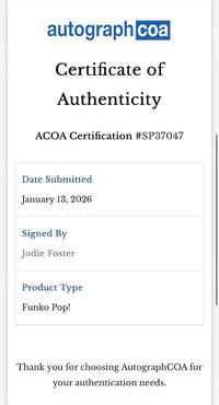 Jodie Foster signed Funko #1248 (Silence of the Lambs) - ACOA COA **RARE**