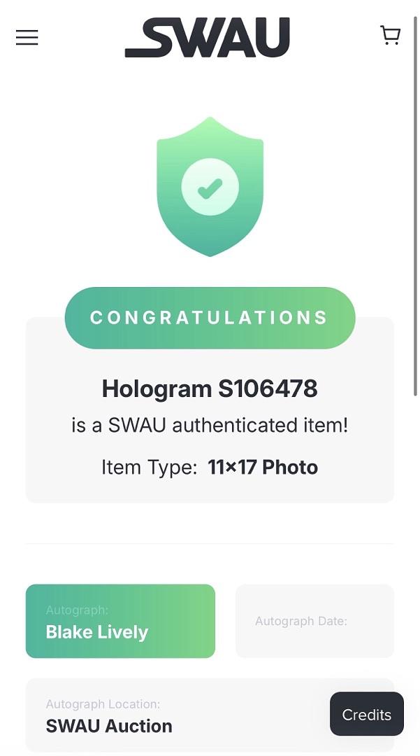 Blake Lively Signed 11x17 Photo (Deadpool) - SWAU COA