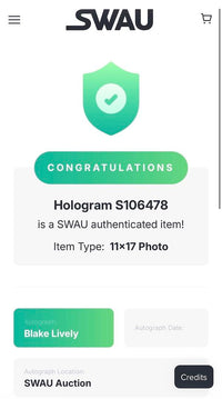 Blake Lively Signed 11x17 Photo (Deadpool) - SWAU COA