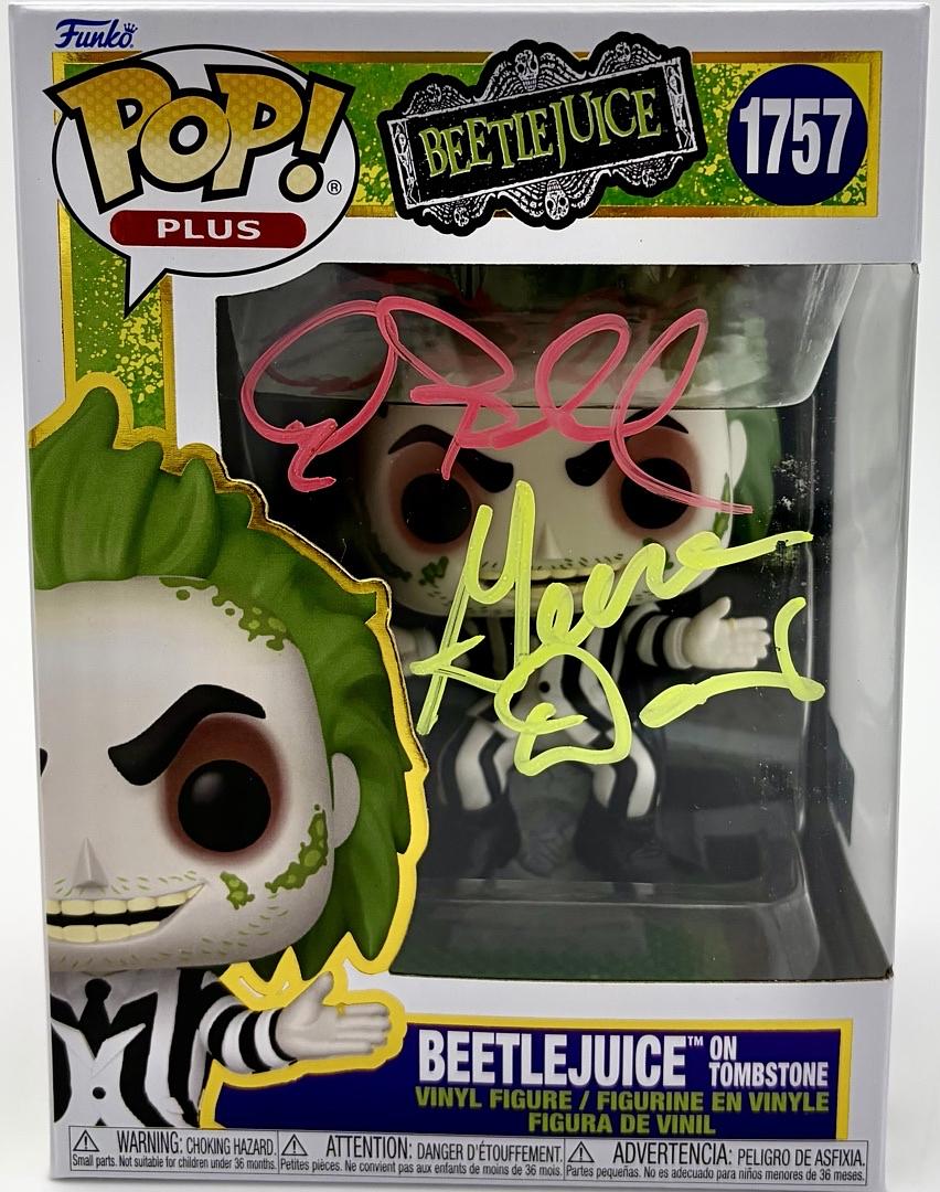 Alec Baldwin and Geena Davis signed Funko #1757 (Beetlejuice) - OC Celebrity Marketing *RARE*