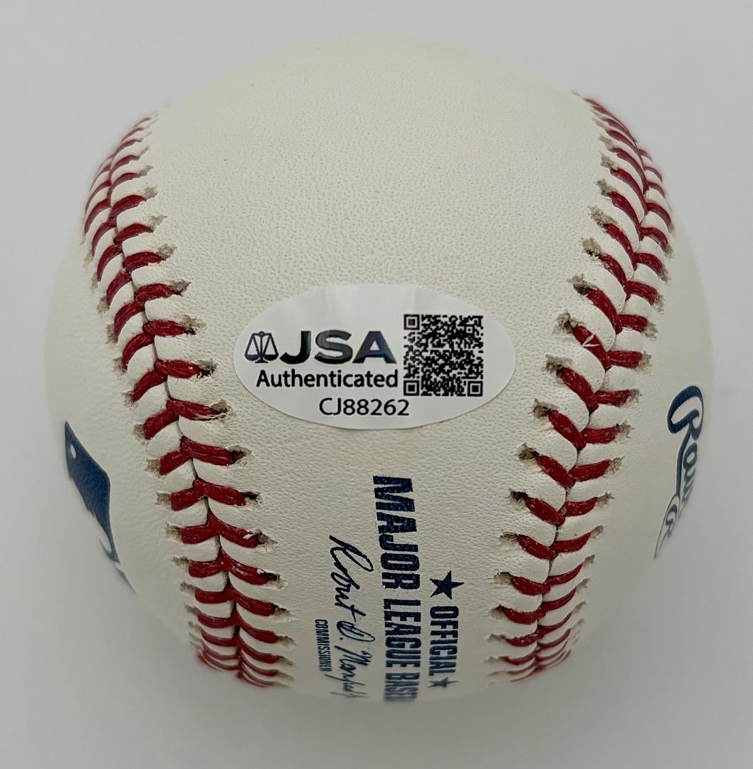 Corbin Bernsen signed ROMLB baseball w/character name & quote (Major League) - JSA COA