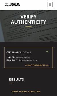 Gene Simmons signed authentic Penn State football jersey (KISS)  - JSA COA *RARE*