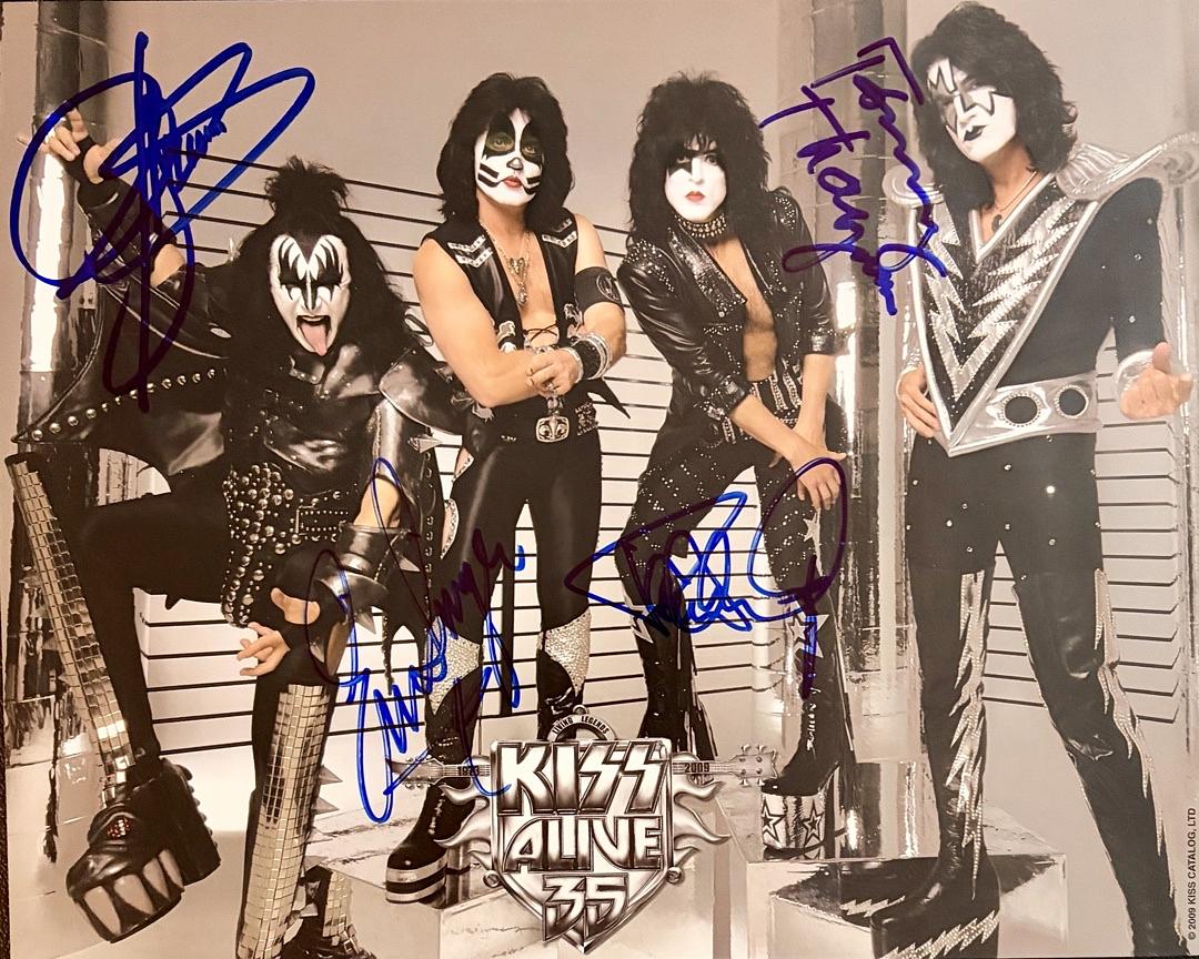 KISS Alive 35 band signed 8x10 **RARE** - JSA COA
