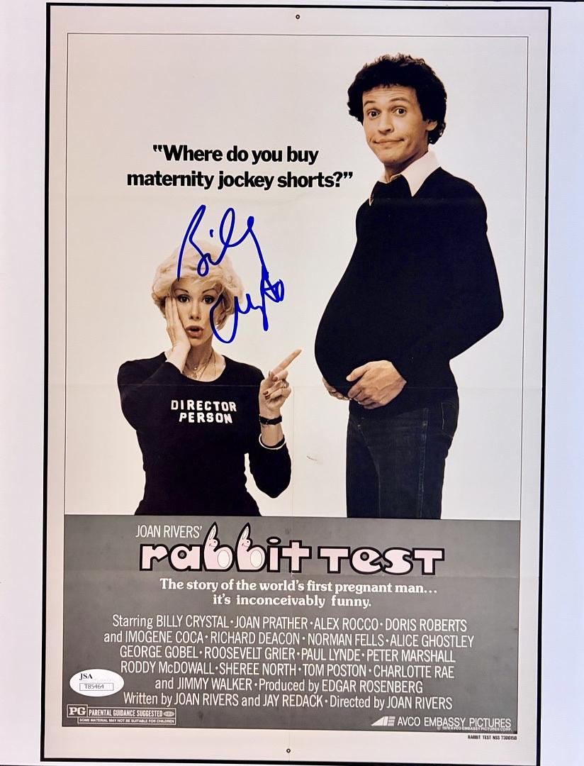 Billy Crystal signed 11x14 (Rabbit Test) - JSA COA