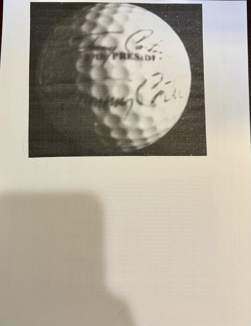 Jimmy Carter signed golf ball *RARE* - Stephen Koschal COA
