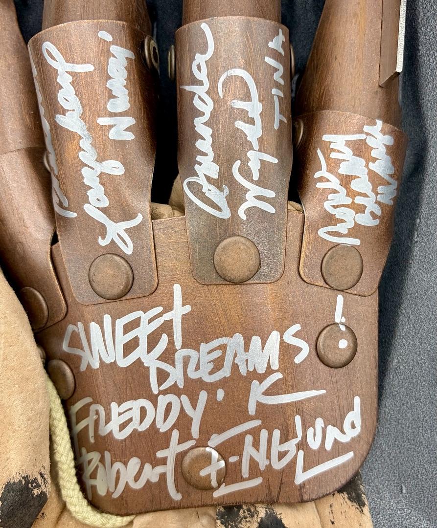 A Nightmare on Elm Street Freddy Krueger Glove signed by Englund Langenkamp Blakly & Wyss - Celebrity Authentics COA