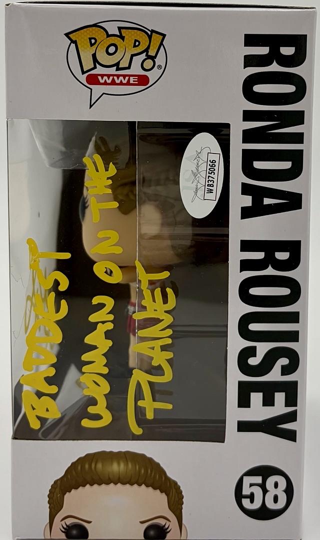 Ronda Rousey signed Funko #58 w/quote - JSA COA