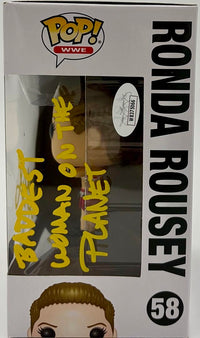 Ronda Rousey signed Funko #58 w/quote - JSA COA