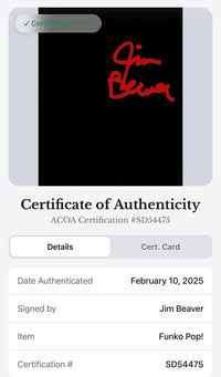 Jim Beaver signed "Bobby Singer" Funko #1838 (Supernatural) - ACOA COA