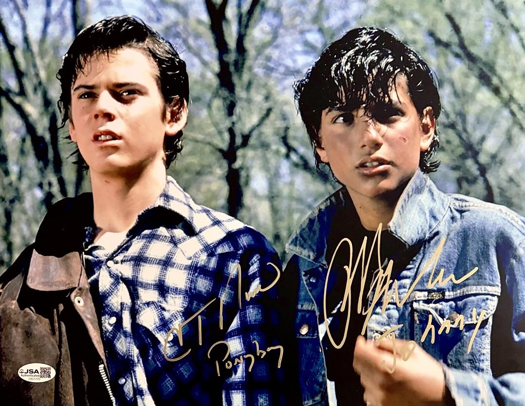 Ralph Macchio & C. Thomas Howell signed 11x14 (The Outsiders) - JSA COA