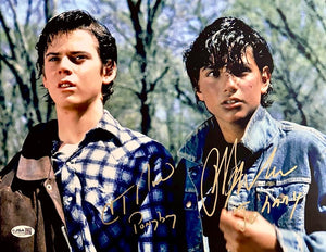 Ralph Macchio & C. Thomas Howell signed 11x14 (The Outsiders) - JSA COA