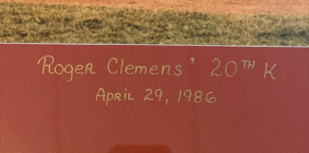 Roger Clemens 20x30 signed, framed limited edition (282/999) lithograph of 20 Strikeout Game - PSA COA RESEARCH