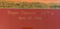 Roger Clemens 20x30 signed, framed limited edition (282/999) lithograph of 20 Strikeout Game - PSA COA RESEARCH
