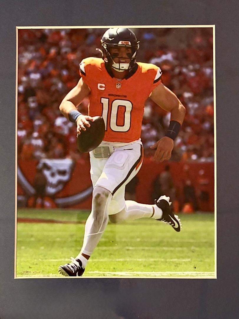 Bo Nix 34x42 signed, framed Broncos jersey - Beckett COA