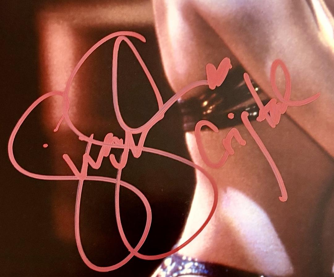 Gina Gershon sexy signed 11x14 (Showgirls) - SWAU COA