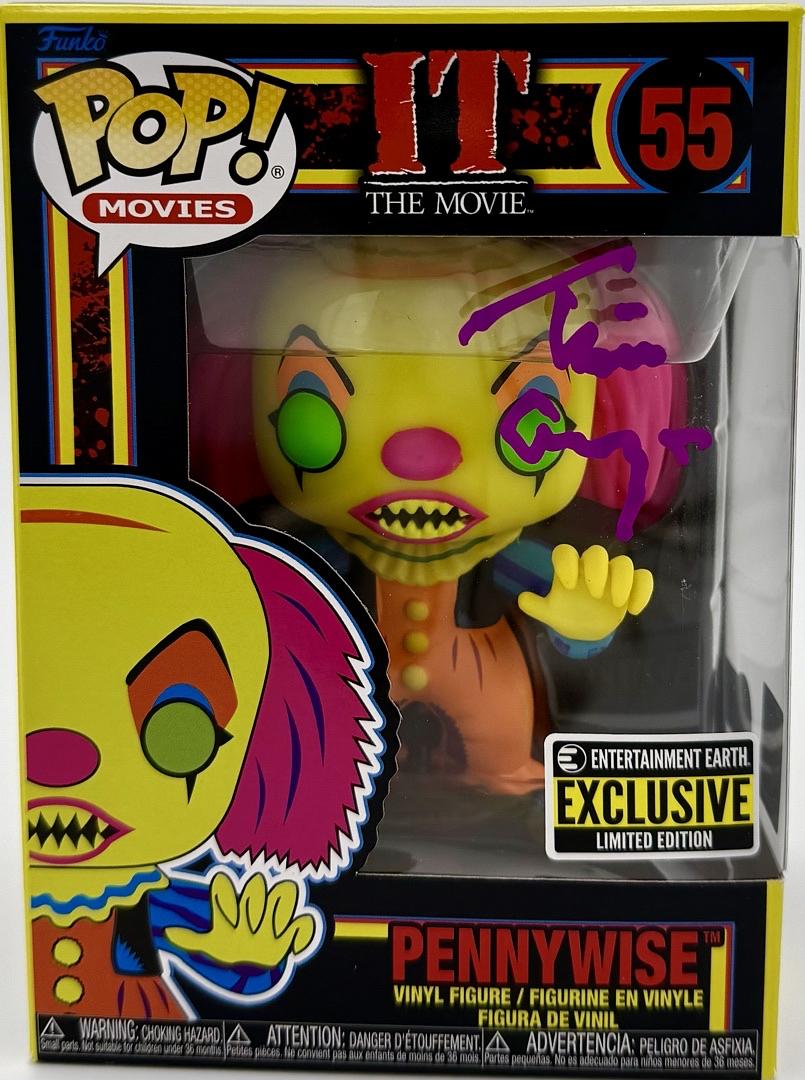 Tim Curry Signed Funko Pop #55 "Pennywise" (IT) Entertainment Earth Exclusive - Beckett COA