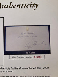 George Bush Signed Vice President Seal Card - JSA COA w/full letter of authenticity