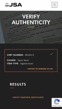 Taylor Swift Signed Purple/Picture Guitar - JSA COA #2