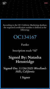 Natasha Henstridge signed "Sil" Funko #1906 (Species) - OC Celebrity Marketing COA