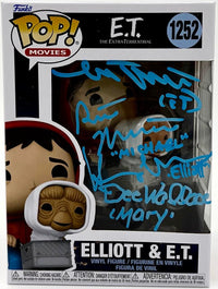 ET Cast signed Funko #1252 Henry Thomas Matthew DeMeritt Dee Wallace Stone Robert McNaughton - JSA COA