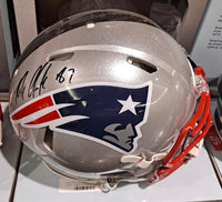 Tom Brady & Rob Gronkowski New England Patriots & Tampa Bay Buccaneers Autographed Half & Half Riddell Speed Authentic Helmet - Fanatics COA
