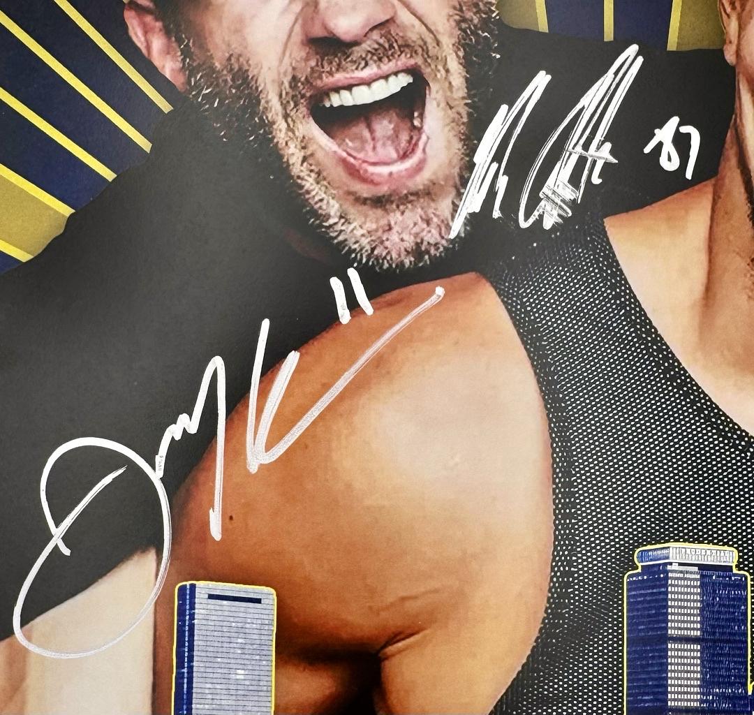 Rob Gronkowski and Julian Edelman (Patriots) signed 11x17 - Beckett COA