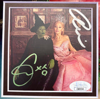 Cynthia Erivo & Ariana Grande Mounted Signed Wicked CD Insert 11x14  - JSA COA