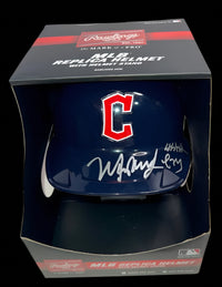 Manny Ramirez (Cleveland) signed full size batting helmet w/555 home run inscription Beckett COA