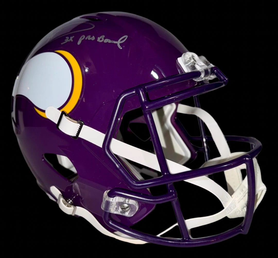 Daunte Culpepper signed full size replica throwback helmet w/3x Pro Bowl inscription - Schwartz COA