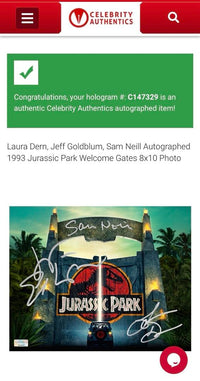 Sam Neill Laura Dern Jeff Goldblum Signed 8x10 (Jurassic World) -  Celebrity Authentics